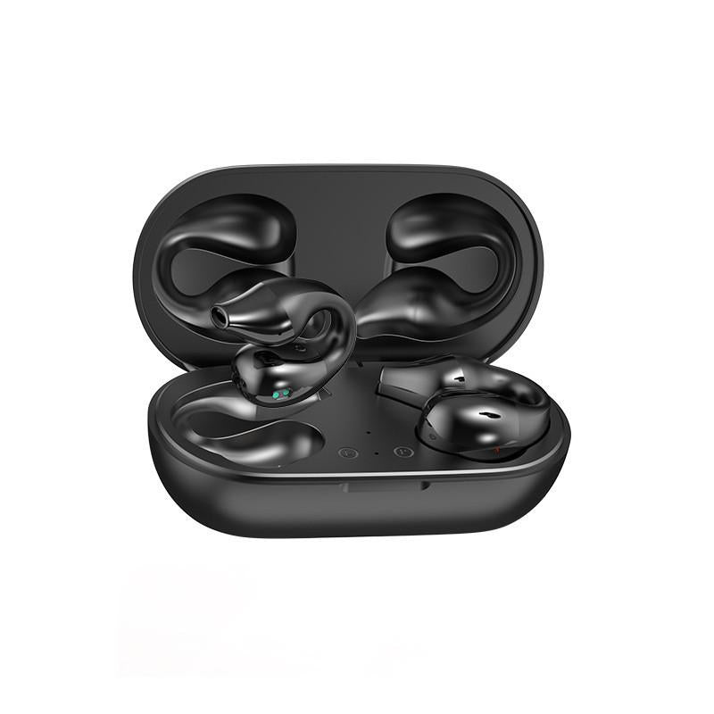 Ear Clip Bone Conduction Headphone Bluetooth 5.2 HIFI Wireless Earphone Touch Handsfree Sports Noise Cancelling Headset With Mic